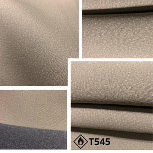 Autodachhimmelstoff Beige mit weißen Punkten – mit 3 mm schwer entflammbarem Schaumstoff, Breite 160 cm